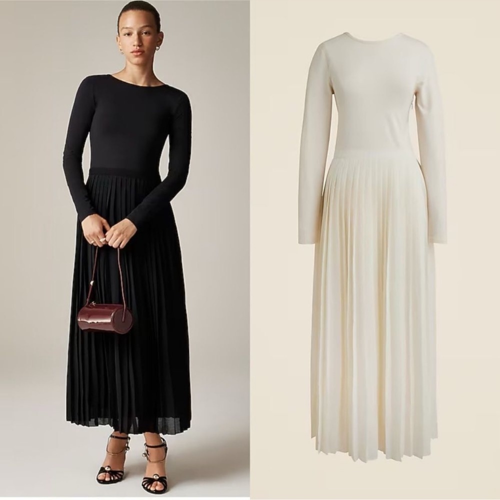 NWT J. CREW Pleated ballet dress in stretch cotton blend Sz S